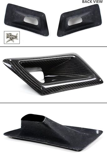 Left + Right Carbon Fiber Bumper Air Duct Intake Vent Covers Pair Compatible With 2003-2009 NISSAN 350Z Z33 in Kuwait