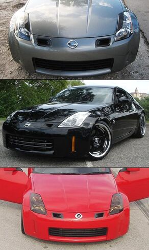 Left + Right Carbon Fiber Bumper Air Duct Intake Vent Covers Pair Compatible With 2003-2009 NISSAN 350Z Z33 in Kuwait