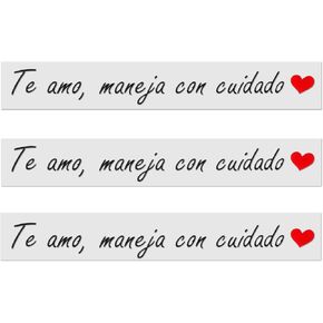 3pcs Te Amo Maneja Con Cuidado Sticker，Waterproof Spanish I Love You Drive Safe Motivational Automotive Rear View Mirror Decal for Cars Reminder Windows & Rearview Sticker Giftssgjc in Kuwait