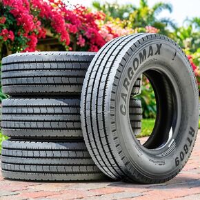 Set of 4 (FOUR) Cargo Max RT809 All Steel Heavy Duty Premium Trailer Radial Tires-ST225/75R15 225/75/15 225/75-15 123/119M Load Range G LRG 14-Ply BSW Black Side Wall in Saudi Arabia