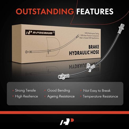 A-Premium Rear Side Brake Hydraulic Hose Compatible with Honda, Acura and Isuzu Models - Accord 1990-1997, Odyssey/TL 1995-1998, Legend 1987-1990, CL 1997-1999, Vigor 1992, Oasis 1996-1999 in Kuwait