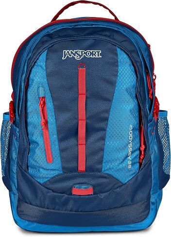 JanSport Odyssey 38L Laptop & Hiking Backpack, Fits 15" Laptop or 3 L Hydration Bladder, Grounded Grey, Tuck-Away Hip Belt, Dual Main Compartments, Ergonomic Padding, College & Travel Daypack in Kuwait