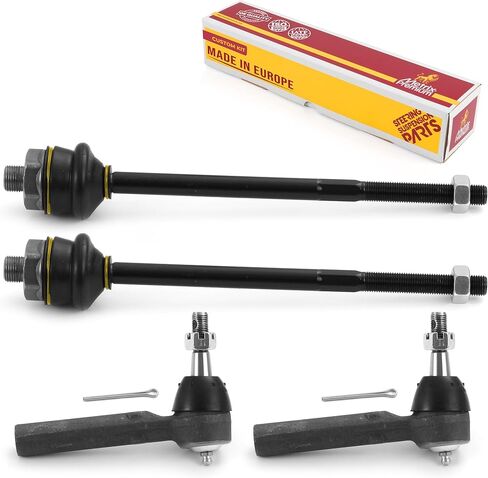 Metrix Premium Chassis Parts - 4 PC Inner & Outer Tie Rod End Kit Fits 02-06 Cadillac Escalade, 99-06 Chevrolet Silverado 1500 4WD, 00-06 GMC Yukon, Replacement ES3488, ES3493T, Made in Europe in Saudi Arabia