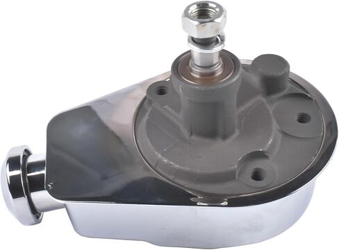 Power Steering Pump P Series 5/8" Keyway Replacement for Chevy Monte Carlo Camaro Malibu Chevelle Bel Air Biscayne 1966-1974 STP01S Chrome in Kuwait