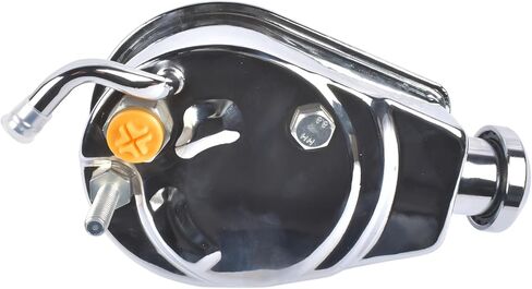 Power Steering Pump P Series 5/8" Keyway Replacement for Chevy Monte Carlo Camaro Malibu Chevelle Bel Air Biscayne 1966-1974 STP01S Chrome in Kuwait