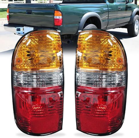 مجموعة أضواء الذيل مع مجموعة المصابيح والحزام لـ 2001 2002 2003 2004 Toyota Tacoma Pickup Truck الفرامل الخلفية مصابيح الضوء الخلفي للسائق اليسار والركاب استبدال الجانب الأيمن لـ 81560-04060 81550-04060 in Kuwait