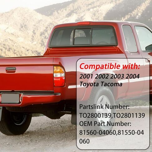 مجموعة أضواء الذيل مع مجموعة المصابيح والحزام لـ 2001 2002 2003 2004 Toyota Tacoma Pickup Truck الفرامل الخلفية مصابيح الضوء الخلفي للسائق اليسار والركاب استبدال الجانب الأيمن لـ 81560-04060 81550-04060 in Kuwait