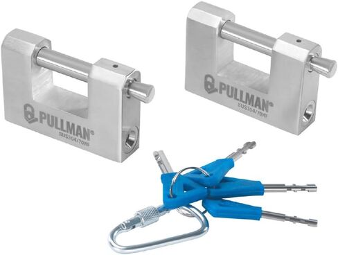 Heavy Duty Keyed Alike Padlocks with 4 Keys - High Security Locks for Garage, Warehouse, Containers (2 Pack) (80mm) in Saudi Arabia