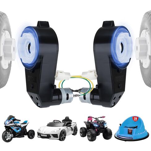 2Pcs 12V Motor Gearbox RS550 40000RPM High-Speed for Power Wheels Kids Ride on Car Motor Upgrade 12 Volt Ride-On Toys Replacement Parts with Drive Engines for Kids Cars, Motorcycles in Saudi Arabia