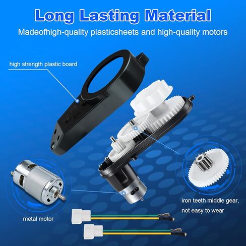 2Pcs 12V Motor Gearbox RS550 40000RPM High-Speed for Power Wheels Kids Ride on Car Motor Upgrade 12 Volt Ride-On Toys Replacement Parts with Drive Engines for Kids Cars, Motorcycles in Saudi Arabia