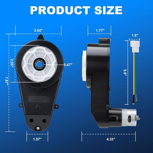 2Pcs 12V Motor Gearbox RS550 40000RPM High-Speed for Power Wheels Kids Ride on Car Motor Upgrade 12 Volt Ride-On Toys Replacement Parts with Drive Engines for Kids Cars, Motorcycles in Saudi Arabia