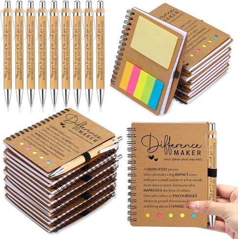 Jetec Inspirational Notebook Bulk Employee Appreciation Gift Motivational Notebook with Pen and Sticky Notepad Thank You Gifts for Nurses Coworkers Groups Teachers(25 Sets,Team) in Kuwait