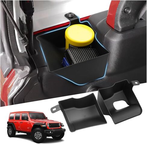 Rear Cargo Side Trunk Storage Box Tray Fit for Jeep Wrangler JL JLU 4XE 2024 2025 2026 Trunk Storage Tray Organizers Cargo Organizer 4 Doors Black 2PCS in Kuwait