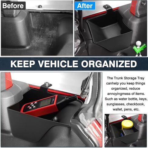 Rear Cargo Side Trunk Storage Box Tray Fit for Jeep Wrangler JL JLU 4XE 2024 2025 2026 Trunk Storage Tray Organizers Cargo Organizer 4 Doors Black 2PCS in Kuwait