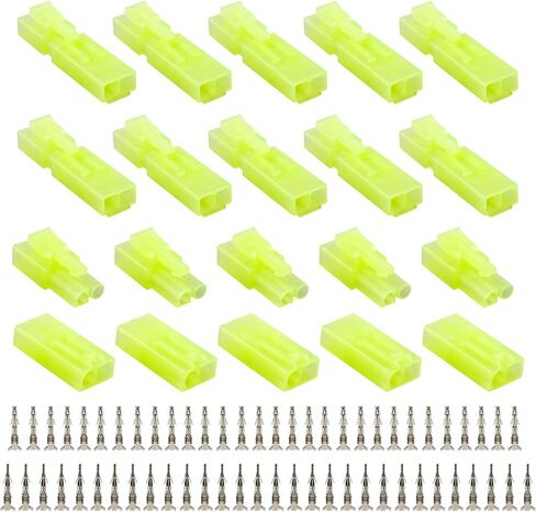 15 Pairs Male Female Green Mini Plug Connector Kit, Male & Female with Crimp Terminals for RC Cars, RC Boats, RC Planes and DIY Cables in Saudi Arabia