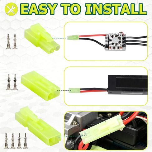 15 Pairs Male Female Green Mini Plug Connector Kit, Male & Female with Crimp Terminals for RC Cars, RC Boats, RC Planes and DIY Cables in Saudi Arabia
