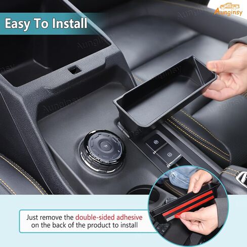 Aunginsy Center Console Armrest Hanging Storage Box Compatible with Ford Ranger 2023-2025 2026, Car Central Control Front Armrest Hanging Storage Basket Organizer Tray Insert ABS Interior Accessories in Kuwait
