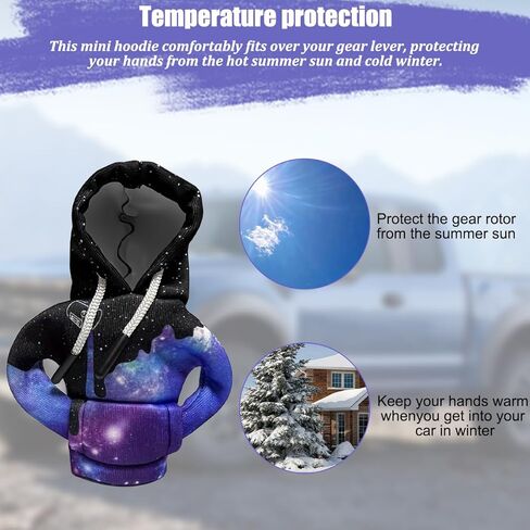 Car Gear Shift Hoodie, Mini Funny Vehicle Interior Gear Shift Knob Cover Decoration, Cute Automobile Shifter Stick Hoodie Protector Fashion Gadgets, Universal for Most Vehicles in Kuwait