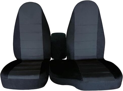 PENSUN Front Seat Covers for Ford Ranger 2004-2012 — 60/40 High‑Back Without Console, Knitted Fabric Composite Soft Foam Lining in Kuwait