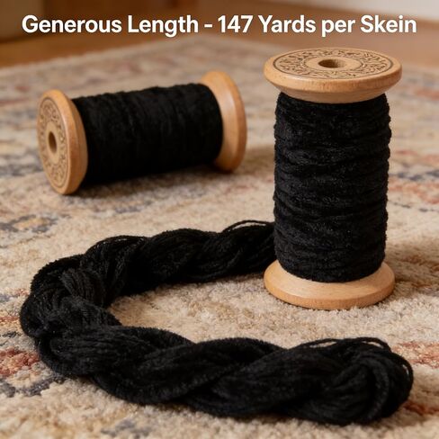 Yarn for Crocheting and Knitting, Chenille Yarn Velvet Soft Yarn, 5g Mini Skein 1-Pack for Small Craft Projects, Soft DIY Yarn Supplies, Size, Black in Kuwait