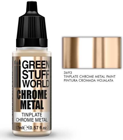Green Stuff World for Models and Miniatures Chrome Paint – Tinplate 3693 in Saudi Arabia