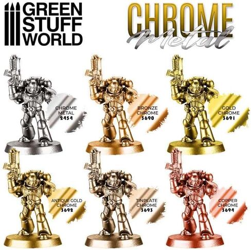 Green Stuff World for Models and Miniatures Chrome Paint – Tinplate 3693 in Saudi Arabia
