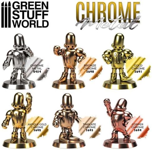 Green Stuff World for Models and Miniatures Chrome Paint – Tinplate 3693 in Saudi Arabia