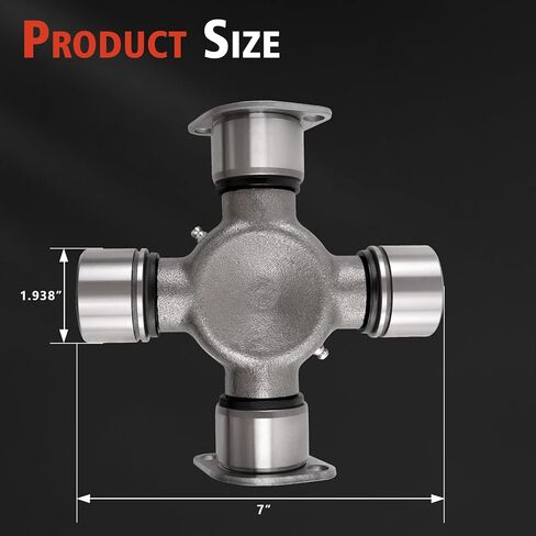 Universal Joint Kit for 1760 Series (HR Style), 1.938 inch Bearing Cap & 7 inch Plate Heavy Duty U-Joint, Replaces 5-677X, 5677X, M677X HD5677X, 7525677X, 877 in Saudi Arabia