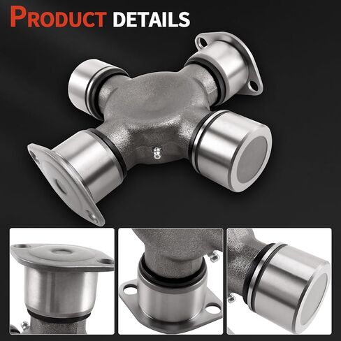 Universal Joint Kit for 1760 Series (HR Style), 1.938 inch Bearing Cap & 7 inch Plate Heavy Duty U-Joint, Replaces 5-677X, 5677X, M677X HD5677X, 7525677X, 877 in Saudi Arabia