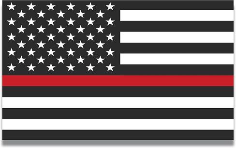 Magnet Me Up Thin Orange Line American Flag Magnet Decal, 5x8 Inches, Heavy Duty for Car Truck SUV, in Support of EMS Personnel and Search and Rescue Teams in Kuwait