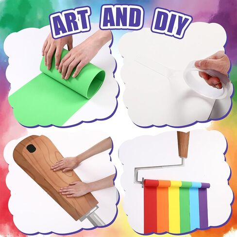 Eaasty 90 Inches 3D Art Painting Classroom Wall Decor Rainbow Paint Party Bulletin Board Decorations Set DIY Paint Brush Cutout Rainbow EVA Back to School Decoration for First Day of School Chalkboard in Kuwait