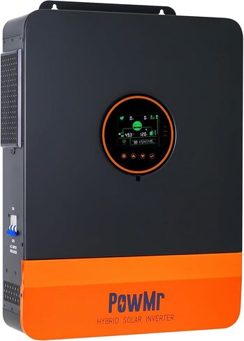 PowMr 5200W Hybrid Solar Inverter, 48V DC to 110V/120V AC, Split Phase Inverter with 100A MPPT Controller, Max PV Input 6KW, 500VDC, Supports Up to 6 in Parallel, for Lead Acid Lithium Battery in Saudi Arabia