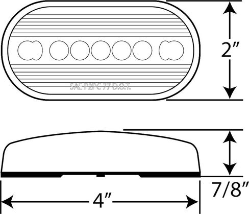 Optronics A-66RBP Red Replacement Lens for Oval Two-Bulb Marker Light in Kuwait
