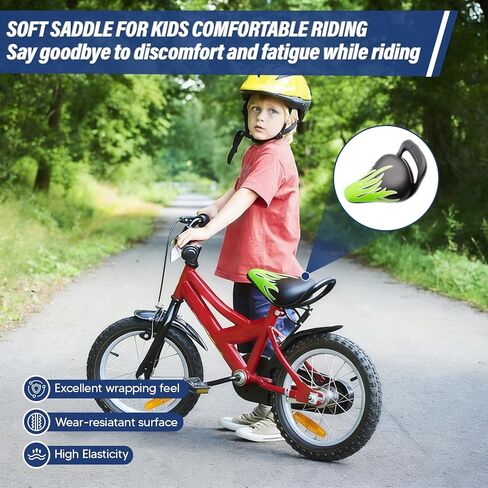 Fancyes Kids Bicycle Saddle Bike Seat for Kids with Handle Bike Replacement Saddle for Boys and Girls Bicycle in Kuwait