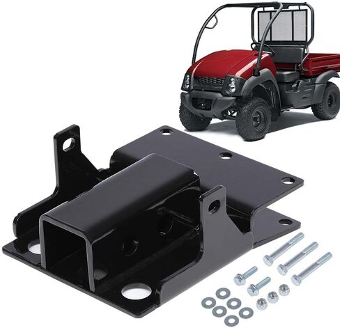 GRAND ORANGE Rear Trailer Hitch Kit for 2" Receiver Compatible with Kawasaki Mule 600 610 2007-2016, Fit Kawasaki Mule SX 2017-2023 Iron Black Rear Trailer Tow Hitch Receiver Plate Kit in Kuwait