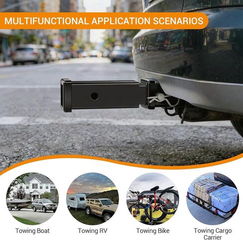 Trailer Hitch Reducer & Extender, 2.5" to 2" Conversion, 7" Extension, 5/8" Hitch Pin Kit, Rust-Proof and Corrosion-Resistant in Saudi Arabia