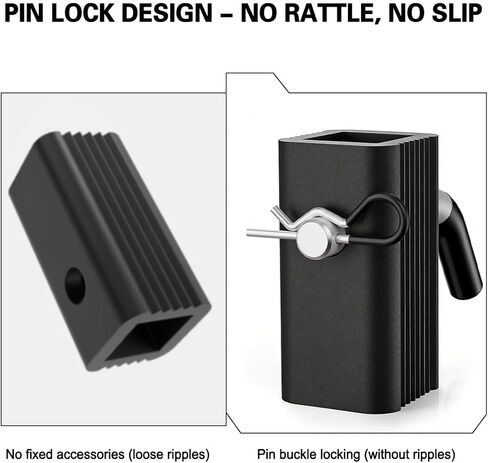 2" to 1-1/4" Hitch Receiver Reducer Sleeve with Hitch Pin & Clip - 2 Inch to 1.25 Inch Tow Hitch Adapter Plug-in Converter for Car in Saudi Arabia