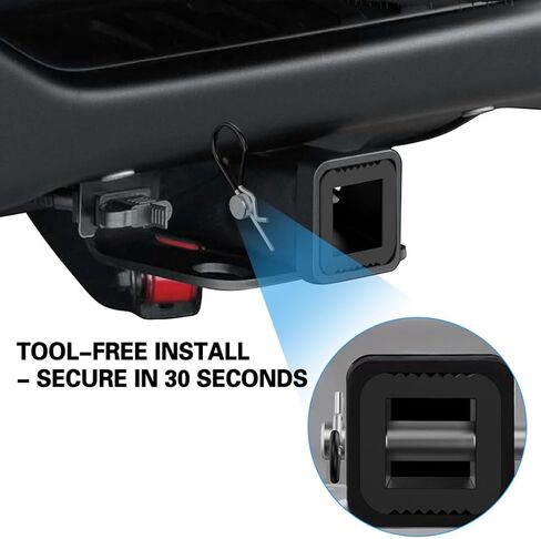2" to 1-1/4" Hitch Receiver Reducer Sleeve with Hitch Pin & Clip - 2 Inch to 1.25 Inch Tow Hitch Adapter Plug-in Converter for Car in Saudi Arabia