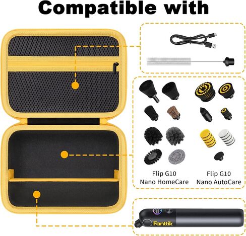 Aenllosi for Fanttik Flip G10 Nano AutoCare/HomeCare Electric Spin Scrubber Hard Carrying Protective Storage Case, Black (Case Only) in Kuwait