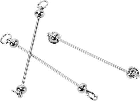 100 PCS Beadable Keychains Bar, Blank Keychain Bars Metal Beadable Keychains for Pendant DIY Crafts Jewelry Making Gift, White Nickel in Kuwait
