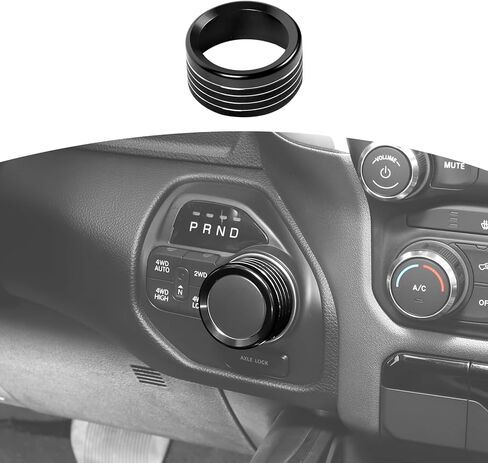 for RAM Gear Shift Knob Cover Trim Ring Fit for Dodge RAM 2018-Present (Low-Profile Version) Silver Interior Accessories 1pcs in Kuwait