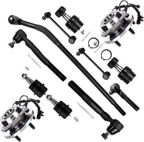 ASAPE Front Ball Joint Tie Rod End 12PCS Suspension Kit Fit 2007-2011 for Jeep Wrangler 2012-2016 for Jeep Wrangler in Kuwait