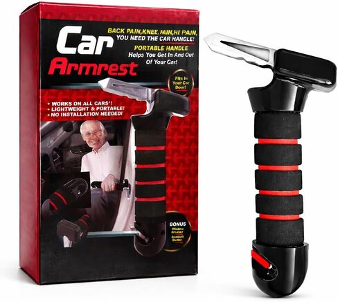 car Door Handle for Elderly,car Handle Assist,Cane for Getting Off The car Assistance,Seat Belt Cutting, Escape Hammer, Multifunctional car Hammer Three in one in Saudi Arabia