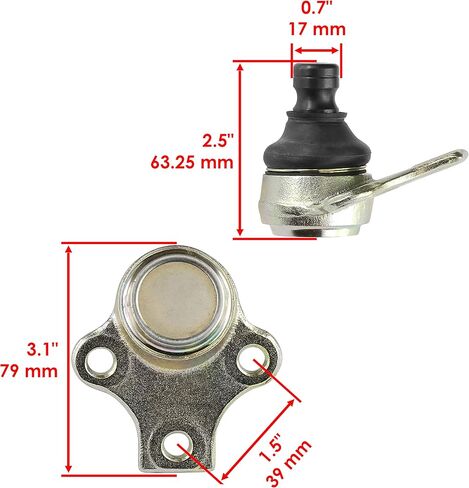 Caltric 4 Upper Lower Ball Joints Compatible With Can-am Outlander Max 800 800R EFI 4X4 2006 2007 2008 2009 2010 2011 2012 in Kuwait