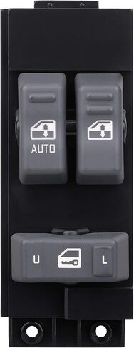 Driver Side Power Window Control Switch Gray Buttons, Compatible with 1999-2002 Chevrolet Silverado and GMC Sierra 1500 2500 3500, Replace OE 19259957, 901-117, 15047637, 2-Doors Pickup Truck in Saudi Arabia