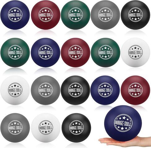 Jerify 18 Pack Foam Dodgeball Set 6 Inch Soft Skin Foam Playground Dodgeballs Bulk, Low Density Foam for Non Sting Dodgeball Sports Equipment for Kids and Adults in Saudi Arabia