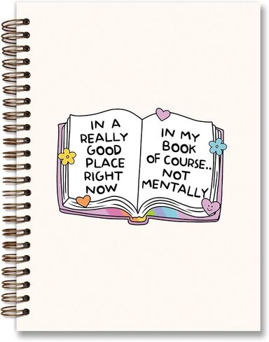 dejfel Pretty Cute Silly Goose Notebook Journal، هدايا مذكرات أوزة سخيفة مضحكة، لوحة كتابة يومية للنساء واللوازم المدرسية المكتبية للعمل، دفتر ملاحظات حلزوني 5.5x8.3 in Kuwait