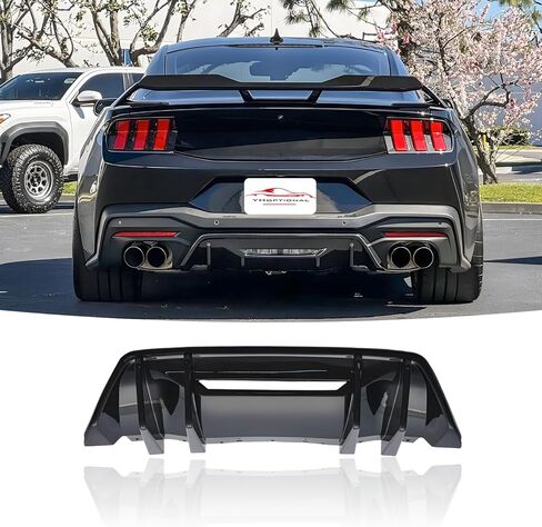 المصد الأمامي للشفاه المفسد لـ 2024-2026 فورد موستانج GT/S650/Ecoboost، مجموعة ملحقات موستانج، طقم الجسم، سدود الهواء المفسد (الشفاه الأمامية سوداء لامعة) in Kuwait