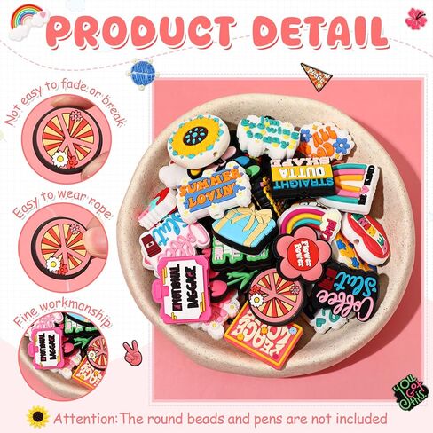 Tondiamo 60 Pcs Inspirational Silicone Focal Beads for Pens Bulk Encouraging Positive Beads for Beadable Pen Keychain Jewelry Bracelet Making DIY Crafts in Saudi Arabia