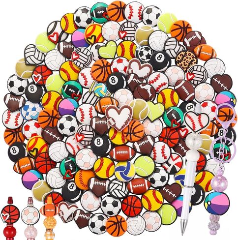 Tondiamo 60 Pcs Inspirational Silicone Focal Beads for Pens Bulk Encouraging Positive Beads for Beadable Pen Keychain Jewelry Bracelet Making DIY Crafts in Saudi Arabia